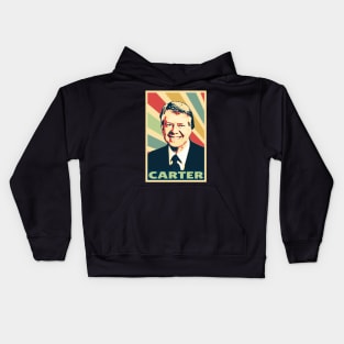 Jimmy Carter Vintage Colors Kids Hoodie